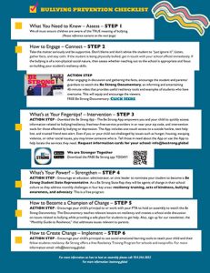 Be Strong Bullying Prevention Checklist