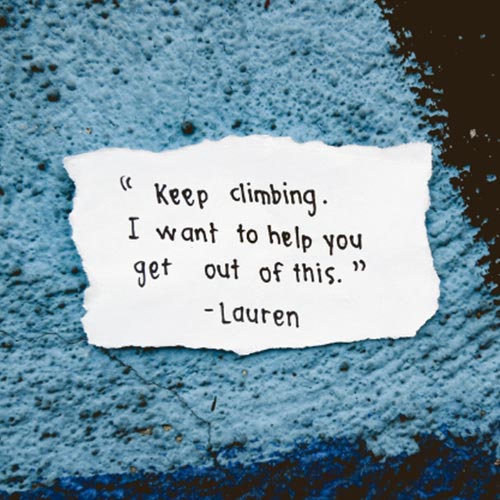 Be Strong » Keep Climbing - Encouragement Note