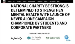 National Charity Be Strong is Determined to Strengthen Mental Health_ft image